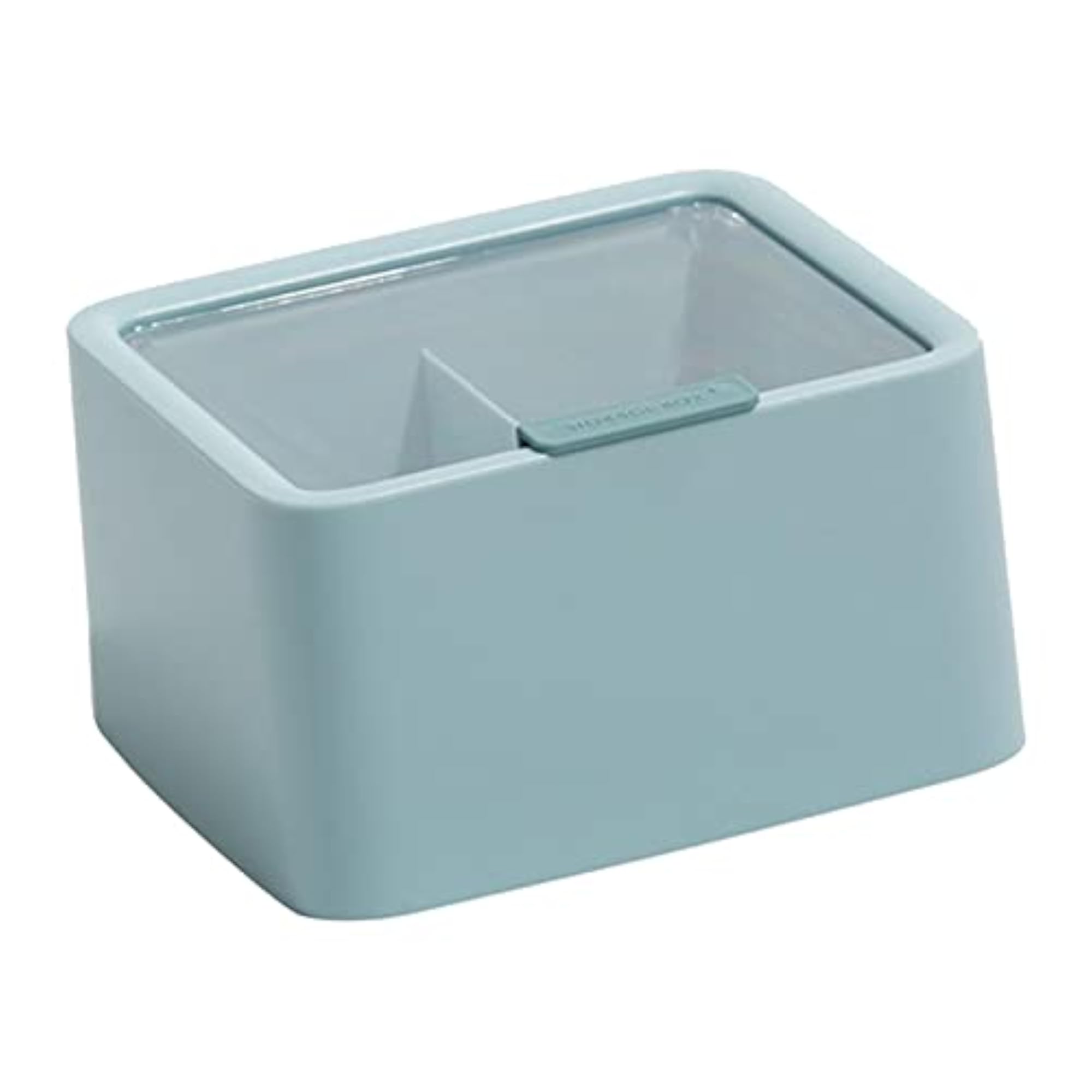 ABS Cotton Pad Storage Box Dustproof for Countertop, Blue